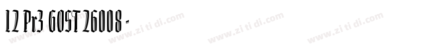 12 Pr3 GOST 26008 字体转换
